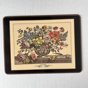 Vintage Pimpernel Placemat Victorian Floral Cork Back 12”x9" Single Replacement